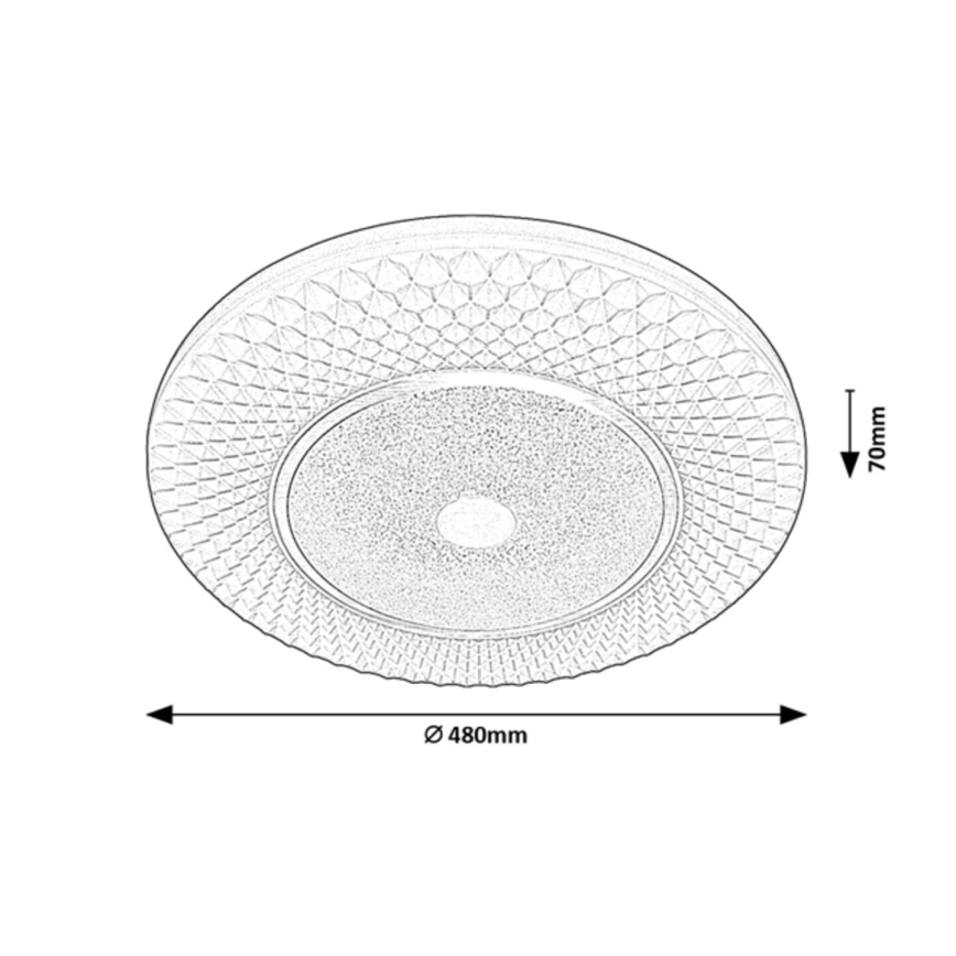 Rabalux - LED Prigušiva stropna svjetiljka LED/72W/230V 3000-6500K + daljinski upravljač