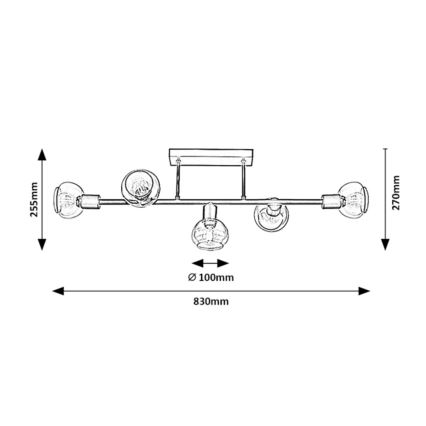 Rabalux - Luster na štapu 5xE14/40W/230V