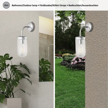 Rabalux - Zidna svjetiljka za kupaonicu 1xE27/60W/230V IP44 sjajni krom