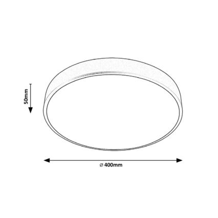 Rabalux - LED stropna svjetiljka LED/36W/230V Ø 40 cm crna