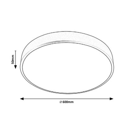 Rabalux - LED Prigušiva stropna svjetiljka LED/60W/230V 60 cm + daljinski upravljač