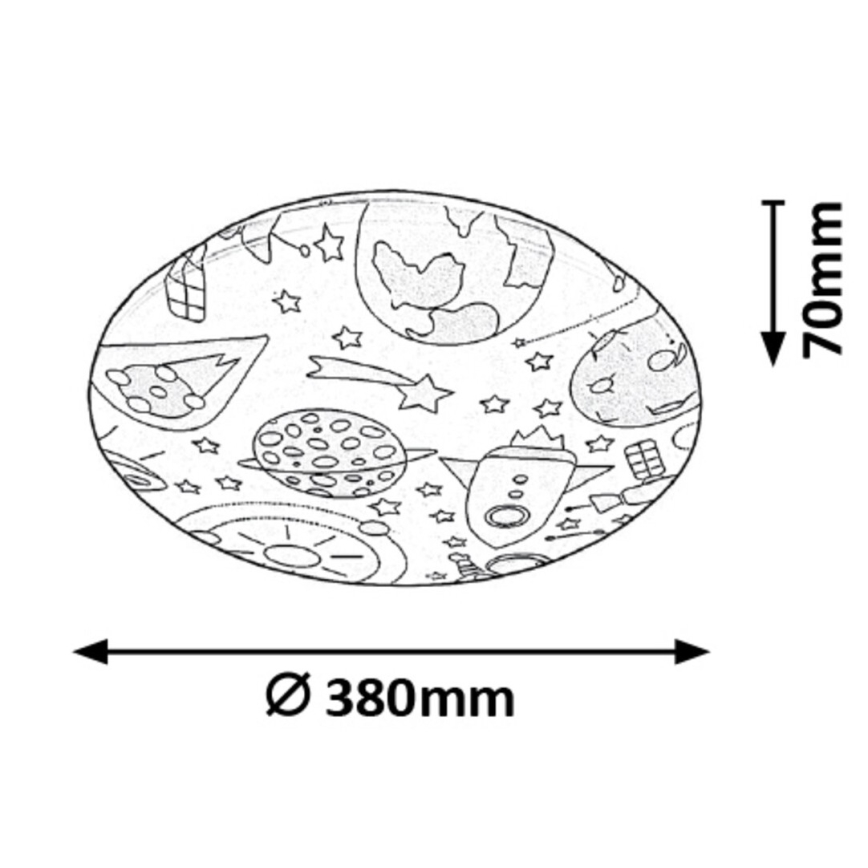 Rabalux - LED dječji stropni luster LED/24W/230V