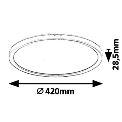 LED Prigušiva stropna svjetiljka PAVEL LED/22W/230V