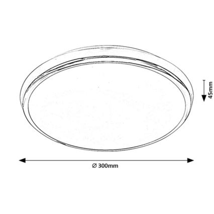 Rabalux - LED RGB Prigušiva stropna svjetiljka za kupaonicu LED/18W/230V pr. 30 cm 3000-6500K IP44 + daljinski upravljač