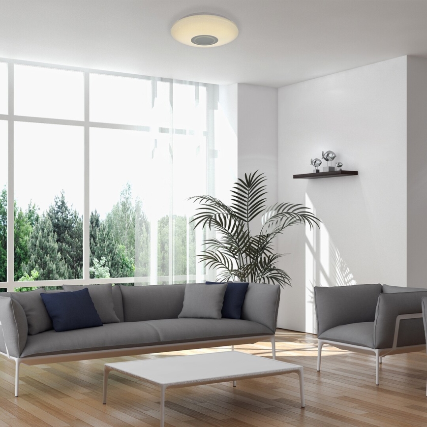 Rabalux - LED RGB Prigušiva stropna svjetiljka sa zvučnikom LED/24W/230V Wi-Fi Tuya + daljinski upravljač