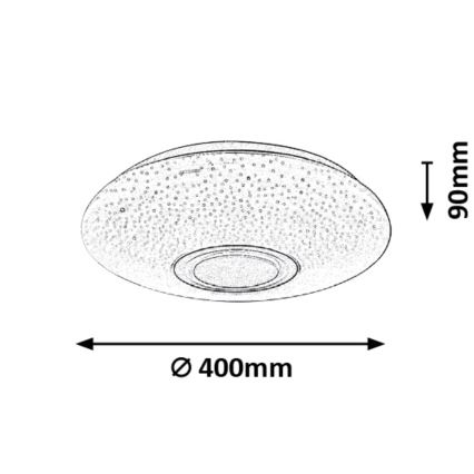 Rabalux - LED RGB Prigušiva stropna svjetiljka sa zvučnikom LED/24W/230V + DU Wi-Fi