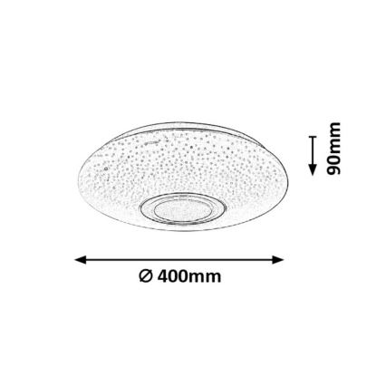 Rabalux - LED RGB Prigušiva stropna svjetiljka sa zvučnikom LED/24W/230V + DU Wi-Fi