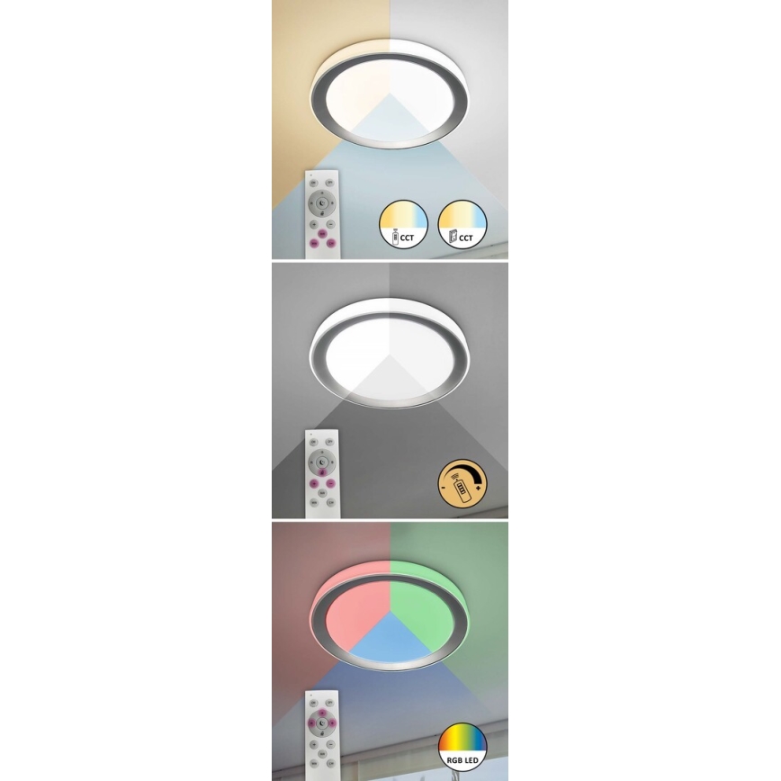 Rabalux - LED RGB stropna svjetiljka s prigušivanjem LED/40W/230V 2700-6500K Wi-Fi Tuya + daljinski upravljač