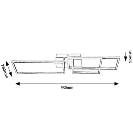 Rabalux - LED Nadgradni luster LED/44W/230V bijela