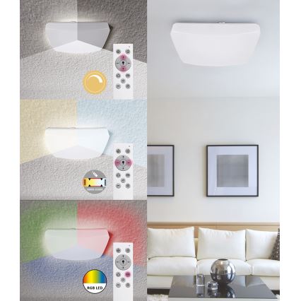 Rabalux - LED RGB Prigušiva stropna svjetiljka s daljinskim upravljačem LED/16W/230V