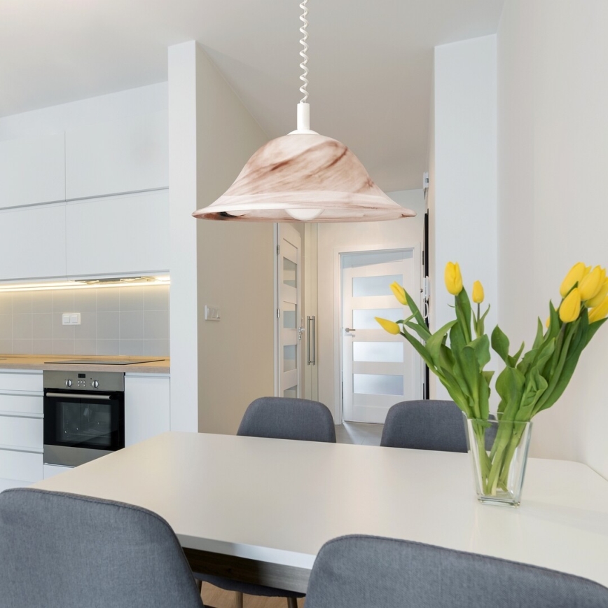 Rabalux - Luster 1xE27/60W/230V alabastersko staklo