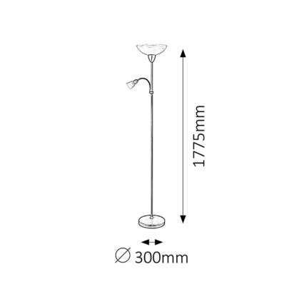 Rabalux - Stajaća lampa 1xE27/60W+1xE14/40W