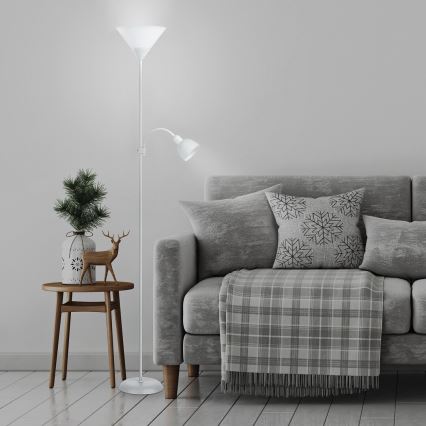 Rabalux - podna lampa 1xE27/100W+E14/25W bijela