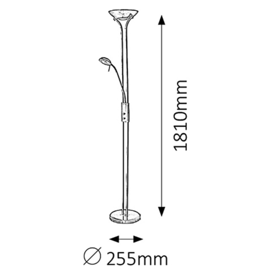 Rabalux - Prigušiva podna lampa 1xR7s/230W + 1xG9/40W