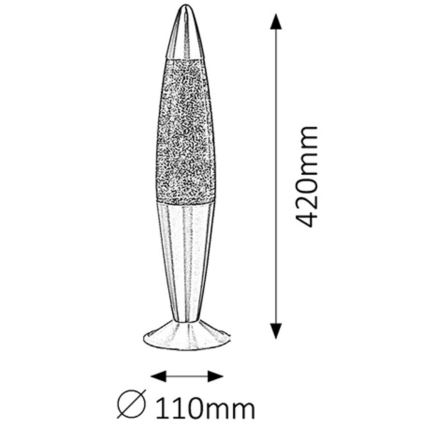 Rabalux - Lava lampa 1xE14/25W/230V