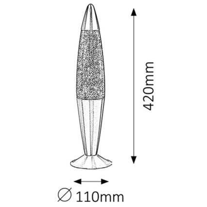 Rabalux - Lava lampa 1xE14/25W/230V