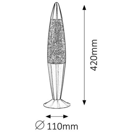 Rabalux - Lava lampa 1xE14/25W/230V