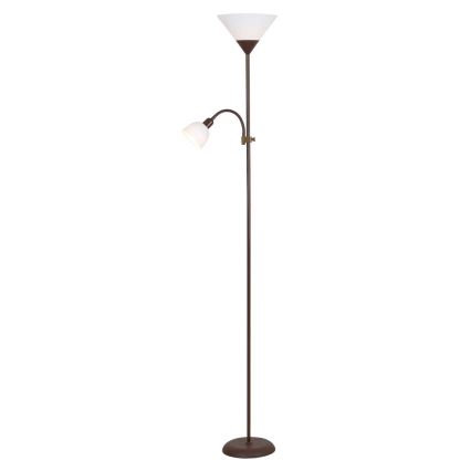 Rabalux - Podna lampa 1xE27/100W+1xE14/25W/230V smeđa/bijela