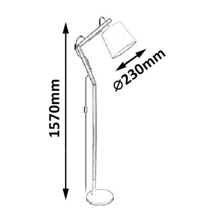 Rabalux - Podna lampa 1xE27/60W/230V bukva