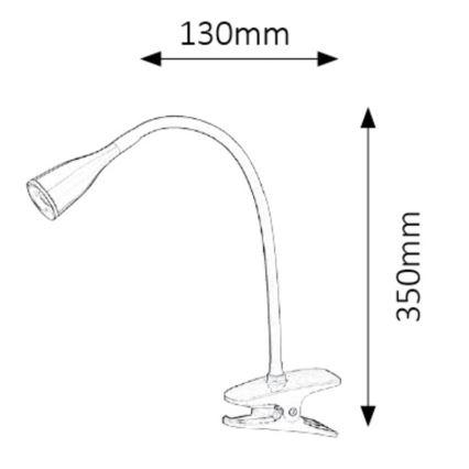 Rabalux - LED Stolna lampa sa kvačicom 1xLED/4,5W/230V