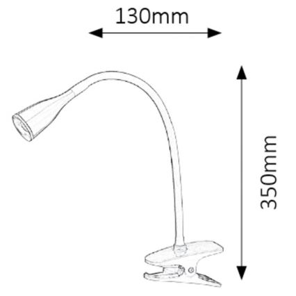 Rabalux - LED Stolna lampa sa kvačicom 1xLED/4,5W/230V