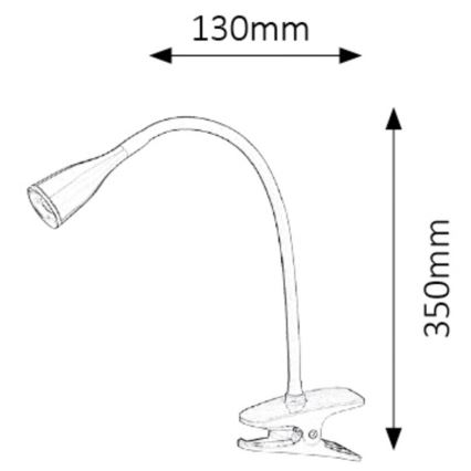 Rabalux - LED stolna svjetiljka s kopčom LED/4,5W/230V