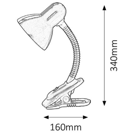 Rabalux - Lampa s kvačicom 1xE27/40W/230V