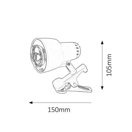 Rabalux - Lampa sa kvačicom 1xE14/40W/230V bijela