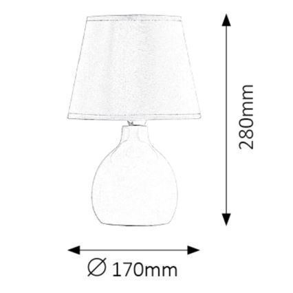 Rabalux - Stolna lampa 1xE14/40W/230V bijela