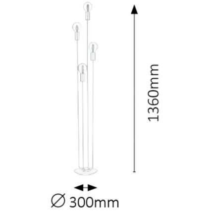 Rabalux - Noga lampe 4xE27/15W/230V