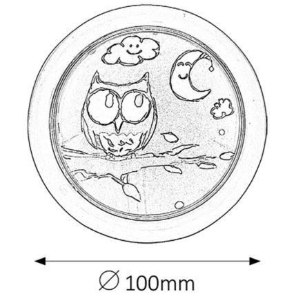 Rabalux - LED dječji zidni lampaš LED/0,3W/2x AA