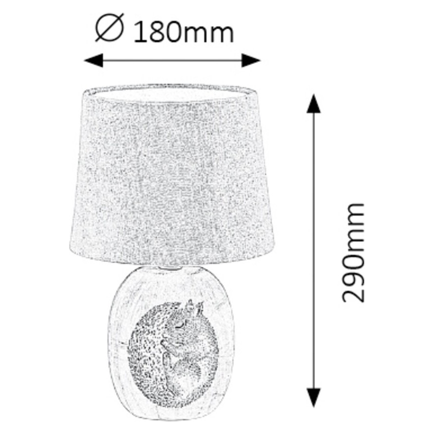 Rabalux - Dječja stolna lampa 1xE14/40W/230V smeđa