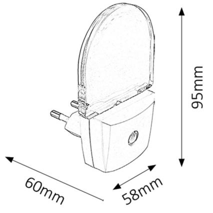 Rabalux - LED Lampica za utičnicu 1xLED/0,5W/230V