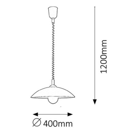 Rabalux - Luster podesive visine 1xE27/60W/230V