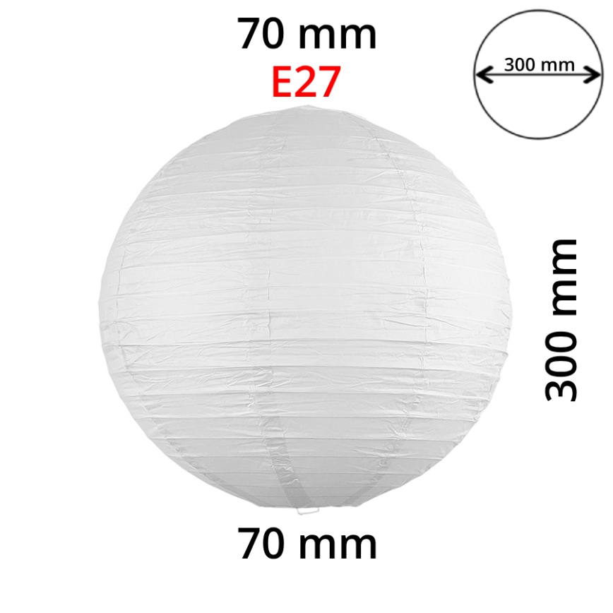 Rabalux 4894 - Sjenilo za luster RICE bijela E27 pr. 30 cm