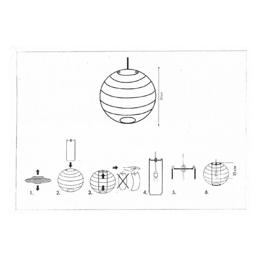 Rabalux 4894 - Sjenilo za luster RICE bijela E27 pr. 30 cm