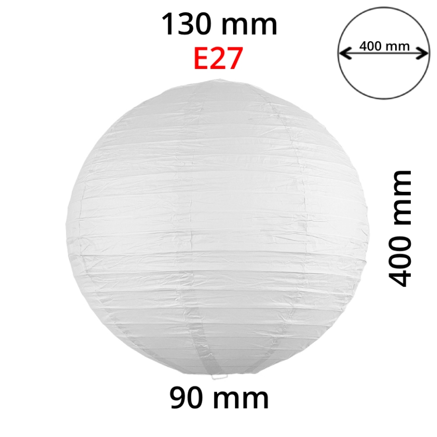 Rabalux 4898 - Sjenilo za luster RICE bijela E27 pr. 40 cm