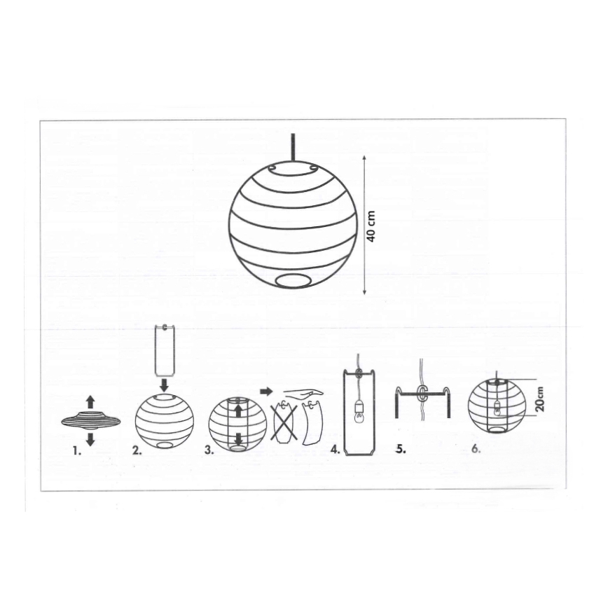Rabalux 4898 - Sjenilo za luster RICE bijela E27 pr. 40 cm