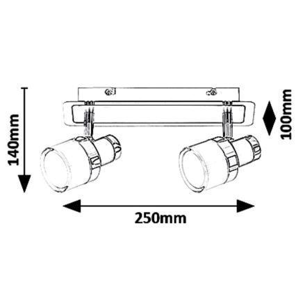 Rabalux - LED Reflektorska svjetiljka HAROLD 2xLED/5W/230V IP44