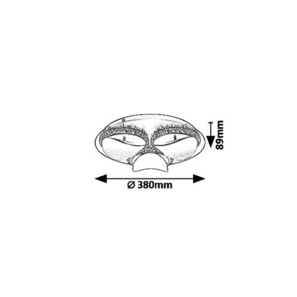 Rabalux 5050 - LED Prigušiva stropna svjetiljka CAPRIANA LED/18W/230V