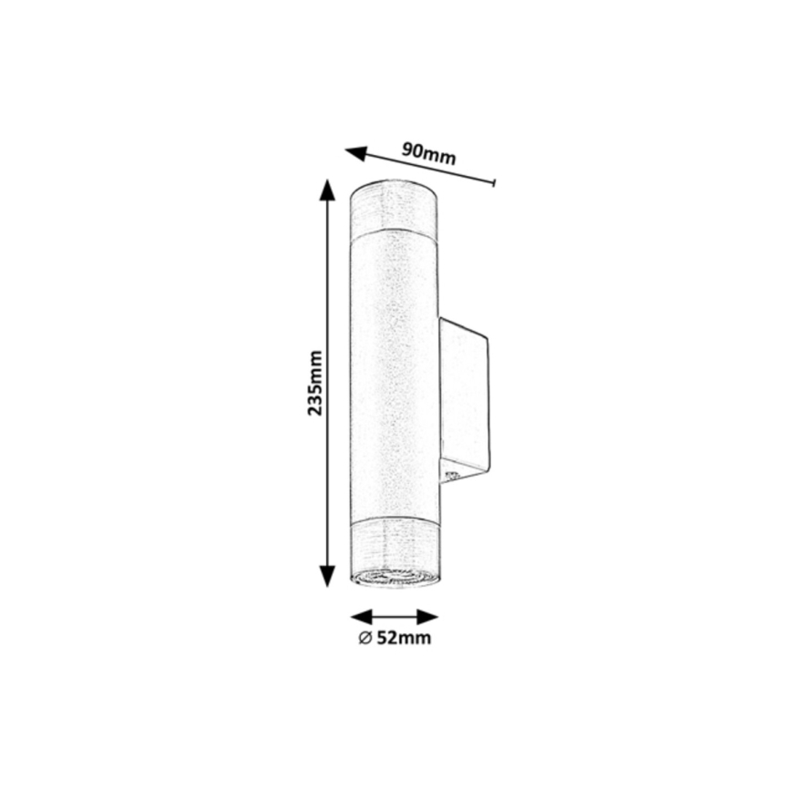 Rabalux - Zidna svjetiljka ZIRCON 2xGU10/5W/230V