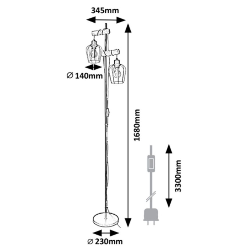 Rabalux - Podna lampa 2xE27/40W/230V