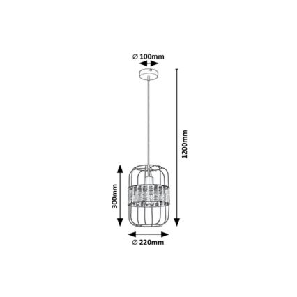 Rabalux - Luster na sajli 1xE27/40W/230V
