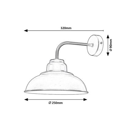Rabalux - Zidna lampa 1xE27/60W/230V