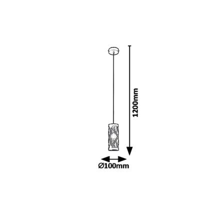 Rabalux 5338 - Luster na sajli OBERON 1xE14/40W/230V