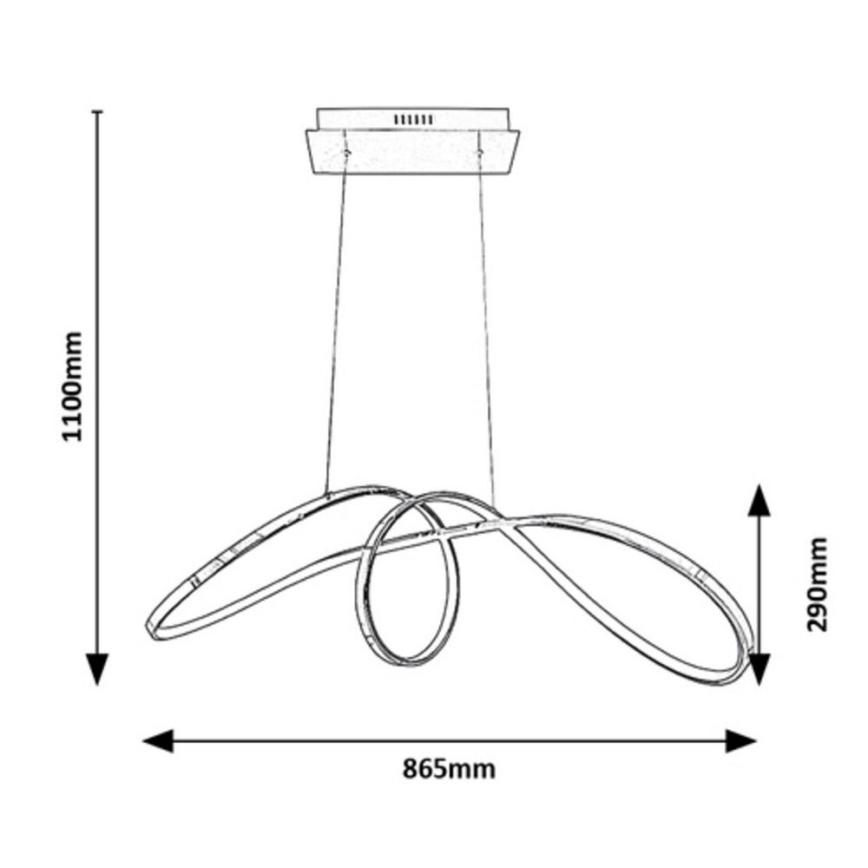 Rabalux - LED Luster na sajli LED/38W/230V