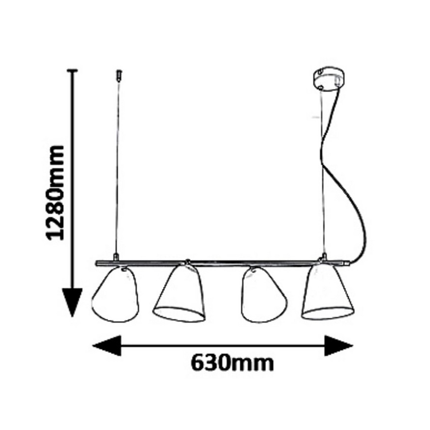 Rabalux 5377 - Luster na sajli ALTDER 4xE14/40W/230V