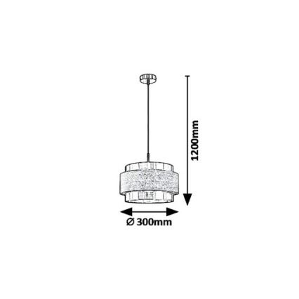 Rabalux 5383 - Luster na sajli BASIL 1xE27/40W/230V