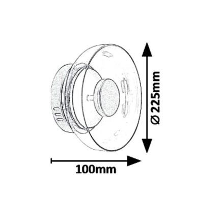 Rabalux - LED Zidna svjetiljka LORELL LED/8W/230V