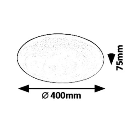 Rabalux - LED stropna svjetiljka STAR s mogućnošću prigušivanja LED/36W/230V + daljinski upravljač, Ø 40 cm